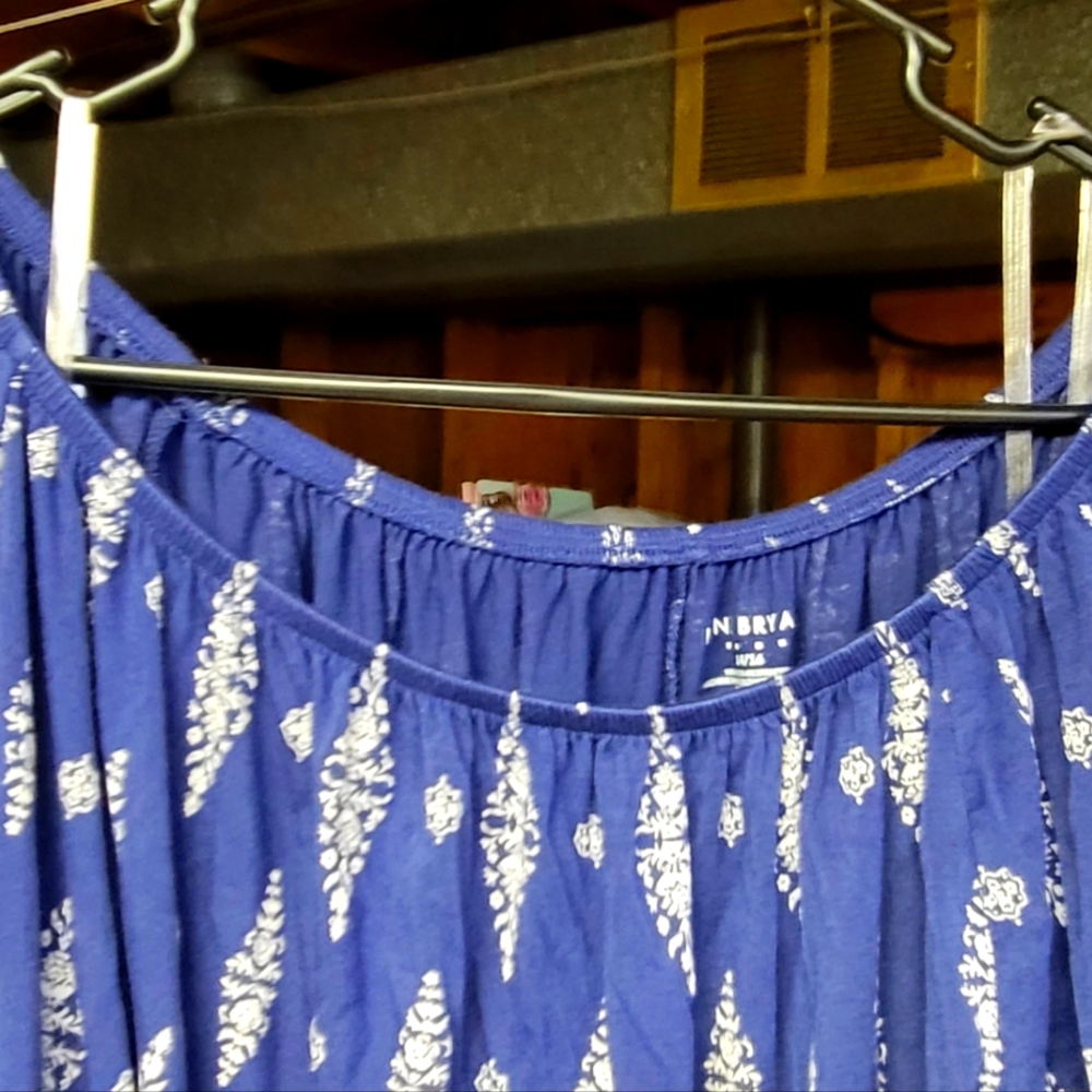 Blue ,Flowy Top